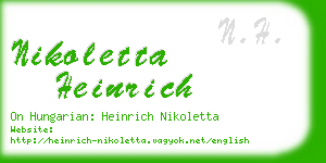 nikoletta heinrich business card